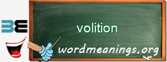 WordMeaning blackboard for volition